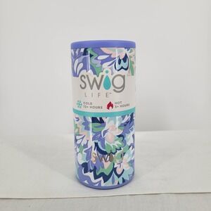 Swig Life Morning Glory 12oz Skinny Can Cooler Triple Insulated Floral